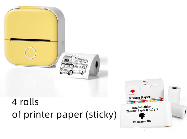 Portable Mini Thermal Label Printer Home Photo Printer Student Wrong Question Printer Bluetooth Mini Label Printer Price Tag - Sunny Side Store
