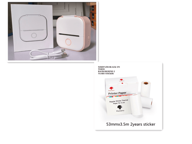Portable Mini Thermal Label Printer Home Photo Printer Student Wrong Question Printer Bluetooth Mini Label Printer Price Tag - Sunny Side Store