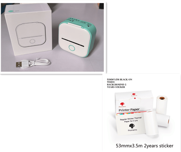 Portable Mini Thermal Label Printer Home Photo Printer Student Wrong Question Printer Bluetooth Mini Label Printer Price Tag - Sunny Side Store