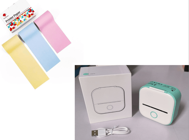 Portable Mini Thermal Label Printer Home Photo Printer Student Wrong Question Printer Bluetooth Mini Label Printer Price Tag - Sunny Side Store