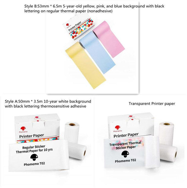 Portable Mini Thermal Label Printer Home Photo Printer Student Wrong Question Printer Bluetooth Mini Label Printer Price Tag - Sunny Side Store