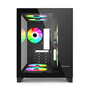 Power Train Seaview Room Computer Case Racing Tempered Glass Game Host Box Support 240mm Water Cooled MicroATX ITX Chassis - Sunny Side Store