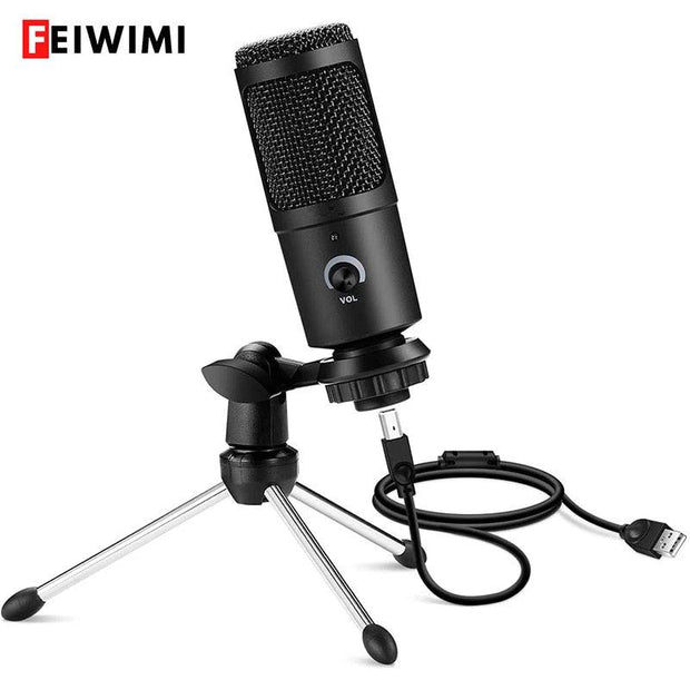 Professional USB Condenser Microphones For PC Computer Laptop Singing Gaming Streaming Recording Studio YouTube Video Microfon - Sunny Side Store