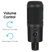 Professional USB Condenser Microphones For PC Computer Laptop Singing Gaming Streaming Recording Studio YouTube Video Microfon - Sunny Side Store