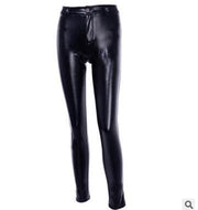 Punk Bodycon Faux Pu Leather Pants Women Push Up Black High Waist Pants - Sunny Side Store