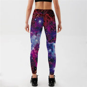 Qickitout Leggings Women's Star Universe Shines Galaxy Purple 3D Print PANTS Women High Waist Pants Trousers Fitness Top Sales - Sunny Side Store Sunny Side Store  8.99