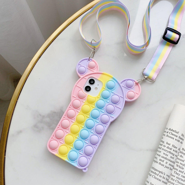 Rainbow Mickey Mouse Pioneer for Apple XR/SE2 Mobile Phone Casel iPhone12 Decompression 11promax Silicone eprolo