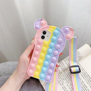 Rainbow Mickey Mouse Pioneer for Apple XR/SE2 Mobile Phone Casel iPhone12 Decompression 11promax Silicone eprolo