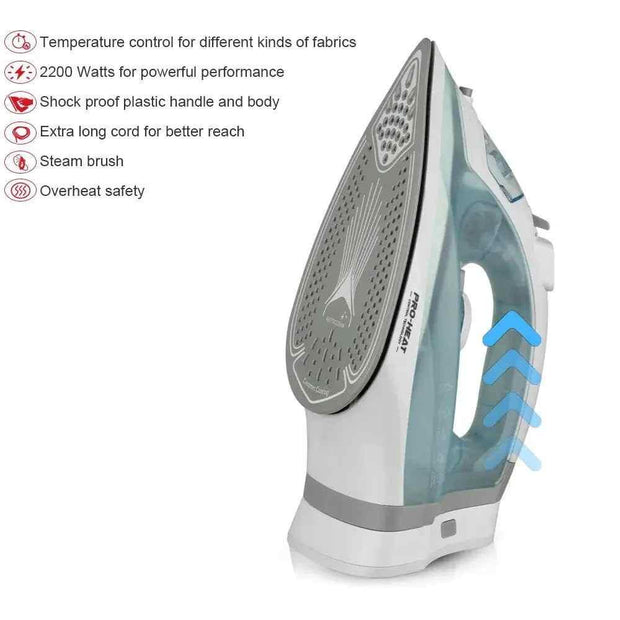 Rechargeable Cordless Steam Iron Electric Clothes Fabric Explosive Generator Garment Steamer Fast-Heat Wireless Travel Flatiron - Sunny Side Store My Store Blue 43.08