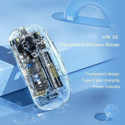 Rechargeable Transparent Silent Wireless Mouse Portable 500mAh - Sunny Side Store