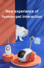 Remote Control Interactive Cat Car Toy USB Charging Chasing Automatic Self-moving Remote Smart Control Car Interactive Cat Toy P eprolo