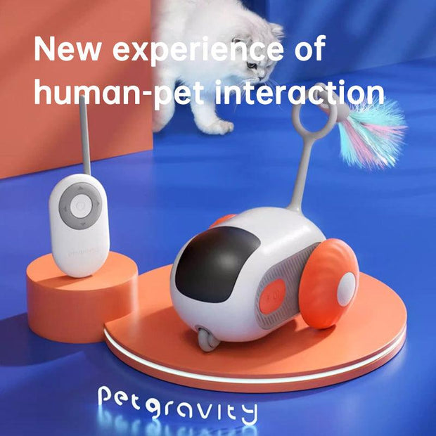 Remote Control Interactive Cat Car Toy USB Charging Chasing Automatic Self-moving Remote Smart Control Car Interactive Cat Toy P eprolo