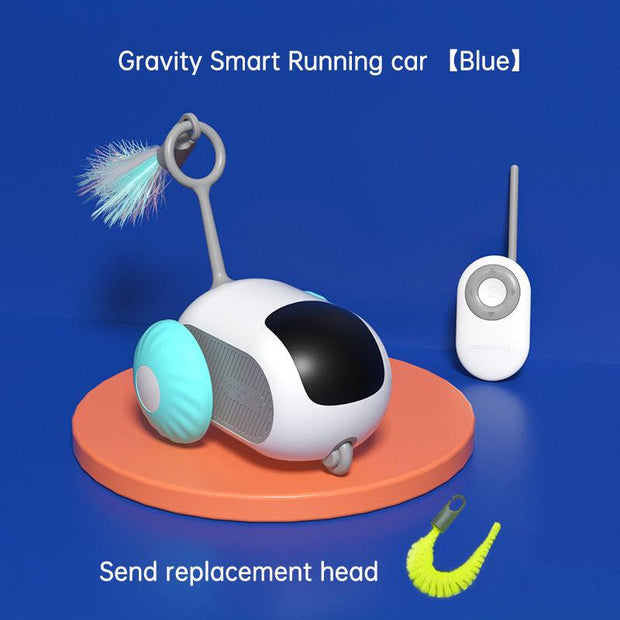 Remote Control Interactive Cat Car Toy USB Charging Chasing Automatic Self-moving Remote Smart Control Car Interactive Cat Toy P eprolo