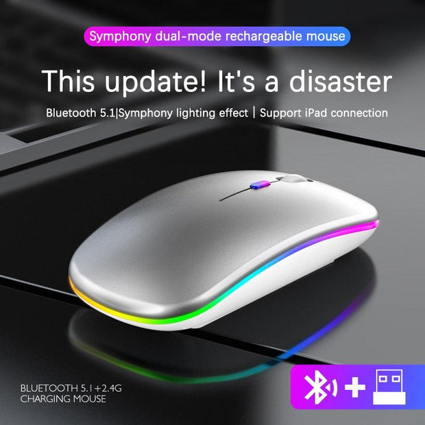 RGB Wireless Bluetooth Mouse - Sunny Side Store