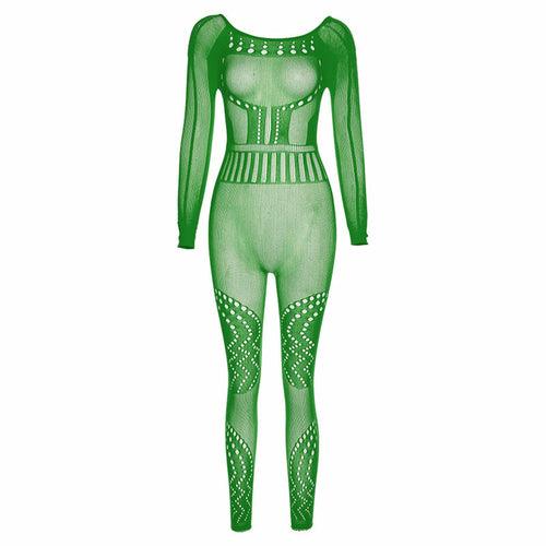 Sexy Hollow-Out Mesh Bodysuit with Butt-Lifting Design - Sunny Side Store