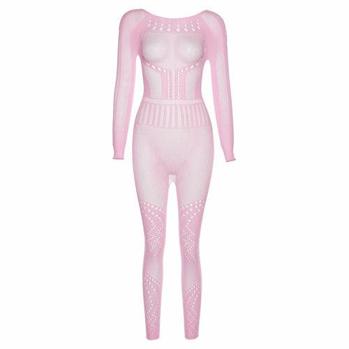 Sexy Hollow-Out Mesh Bodysuit with Butt-Lifting Design - Sunny Side Store