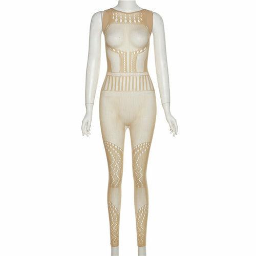 Sexy Hollow-Out Mesh Bodysuit with Butt-Lifting Design - Sunny Side Store