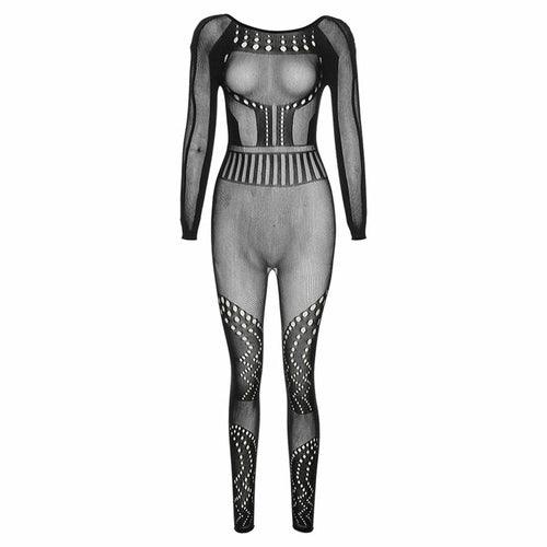 Sexy Hollow-Out Mesh Bodysuit with Butt-Lifting Design - Sunny Side Store