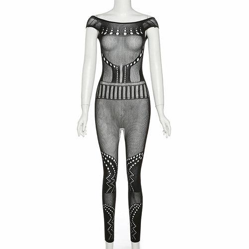 Sexy Hollow-Out Mesh Bodysuit with Butt-Lifting Design - Sunny Side Store