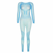 Sexy Hollow-Out Mesh Bodysuit with Butt-Lifting Design - Sunny Side Store