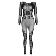 Sexy Hollow-Out Mesh Bodysuit with Butt-Lifting Design - Sunny Side Store