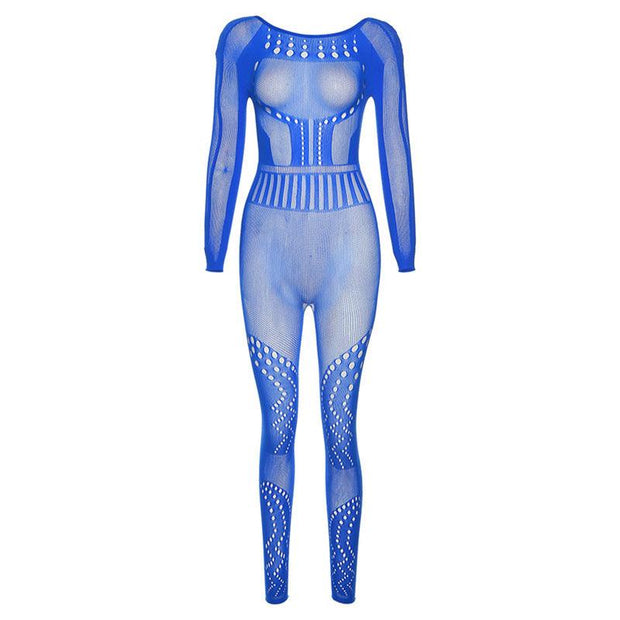 Sexy Hollow-Out Mesh Bodysuit with Butt-Lifting Design - Sunny Side Store