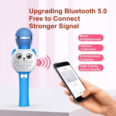 Singing Machine With Microphone All-In-One Wireless Home Karaoke Toy Little Girl Amplifier Sound Baby Microphone For Children eprolo