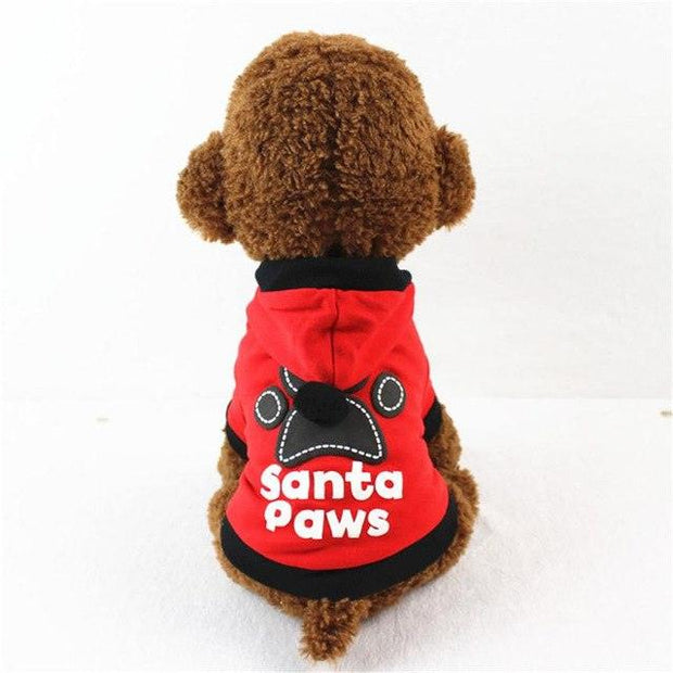 Small Puppy pet Christmas Hoodie clothes Xmas - Sunny Side Store