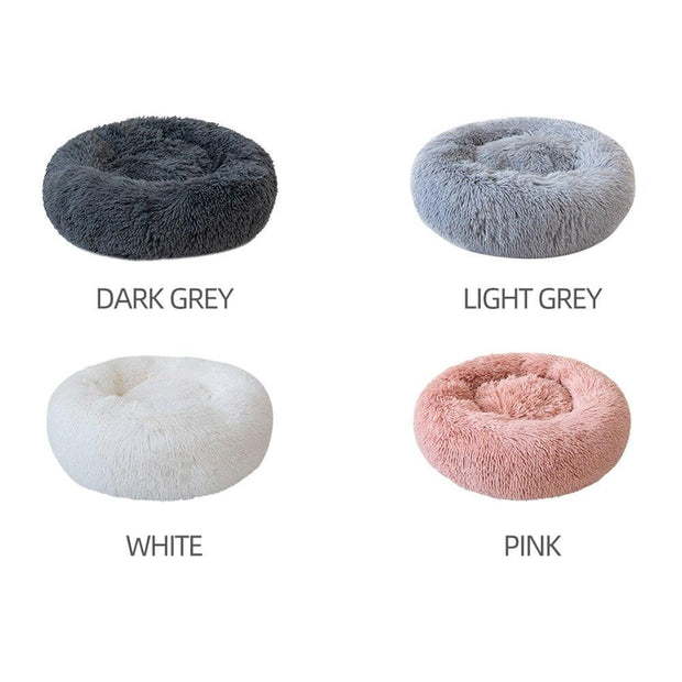 Soft Long Plush Cat Bed House Round Pet Cat Cave - Sunny Side Store