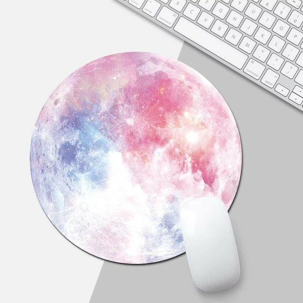 Space Round Mouse Pad PC Gaming Non Slip Mice Mat For Laptop Notebook Computer Gaming Mouse Pad - Sunny Side Store