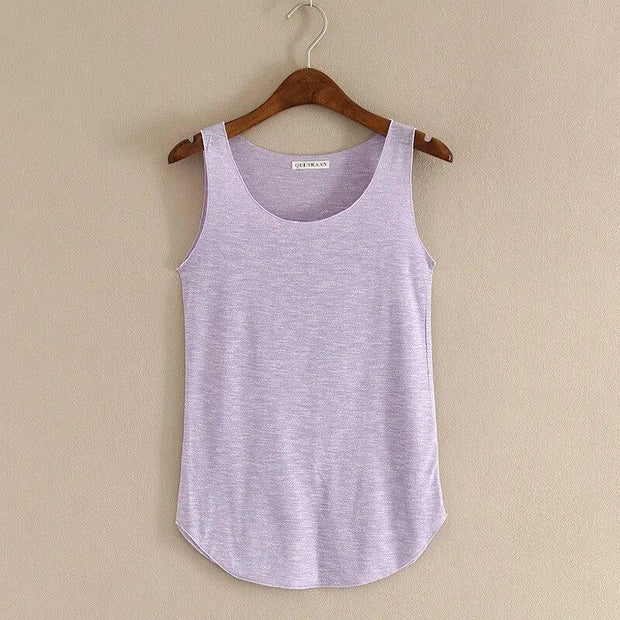 Spring Summer New Fitness Tank Tops Women Sleeveless Round Neck Loose T Shirt Ladies Vest Singlets Slim T-shirts Woman Clothes - Sunny Side Store Sunny Side Store  4.98