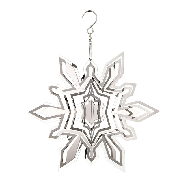 Stainless Steel Christmas-themed Snowflake Wind To Wind Chimes Hanging Ornaments - Sunny Side Store