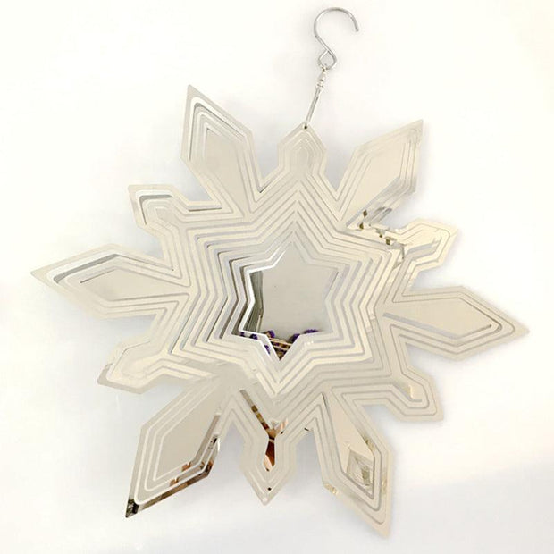 Stainless Steel Christmas-themed Snowflake Wind To Wind Chimes Hanging Ornaments - Sunny Side Store