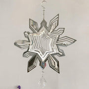 Stainless Steel Christmas-themed Snowflake Wind To Wind Chimes Hanging Ornaments - Sunny Side Store