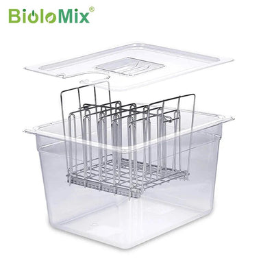 Stainless Steel Sous Vide Rack and 11L Sous Vide Cooker Containers Detachable Dividers Separator for Immersion Circulators - Sunny Side Store