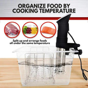 Stainless Steel Sous Vide Rack and 11L Sous Vide Cooker Containers Detachable Dividers Separator for Immersion Circulators - Sunny Side Store