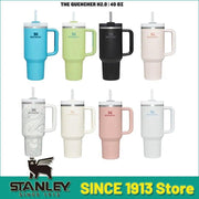 Stanley Quencher Tumblers H2.0 40oz Stainless Steel Cups Silicone handle Lid Straw Car mugs Keep Drinking Cold Water Bottles - Sunny Side Store Sunny Side Store  22.90