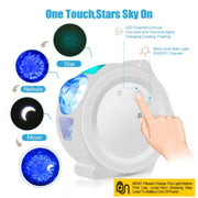 Starry Sky Projector Star Night Light Ocean Waving Lights Projection 360 Degree Rotation 6 Colors Night Lighting Lamp for Kids - Sunny Side Store