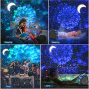 Starry Sky Projector Star Night Light Ocean Waving Lights Projection 360 Degree Rotation 6 Colors Night Lighting Lamp for Kids - Sunny Side Store