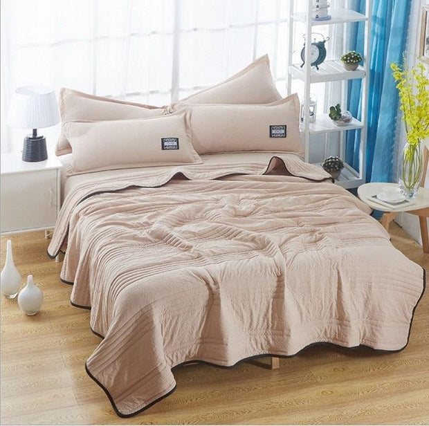 Summer Quilt Air Conditioning Quilt Solid Color Quilted Single and Double Quilt Vacuum Solid Color Summer Cool Quilt - Sunny Side Store