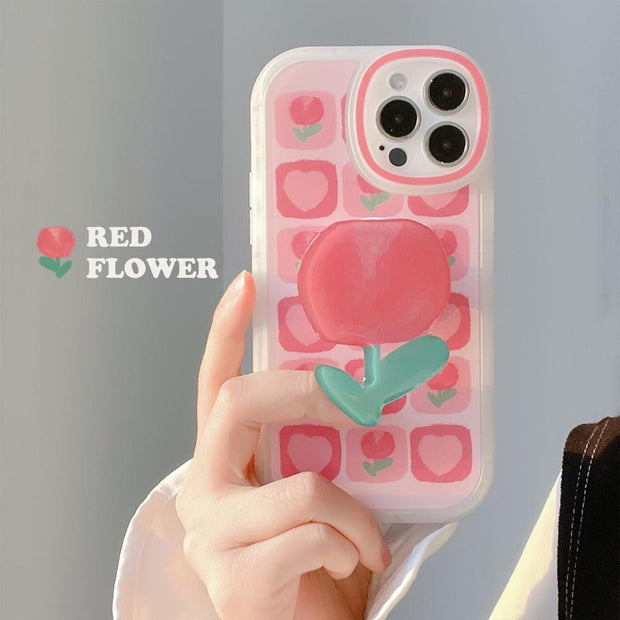 Summer Tulips for iPhone 13 Cases Precise Hole Position PVC Mobile Phone Soft Case eprolo