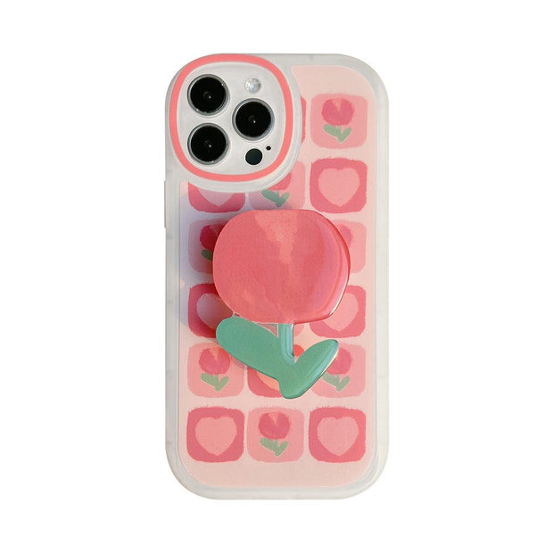 Summer Tulips for iPhone 13 Cases Precise Hole Position PVC Mobile Phone Soft Case eprolo