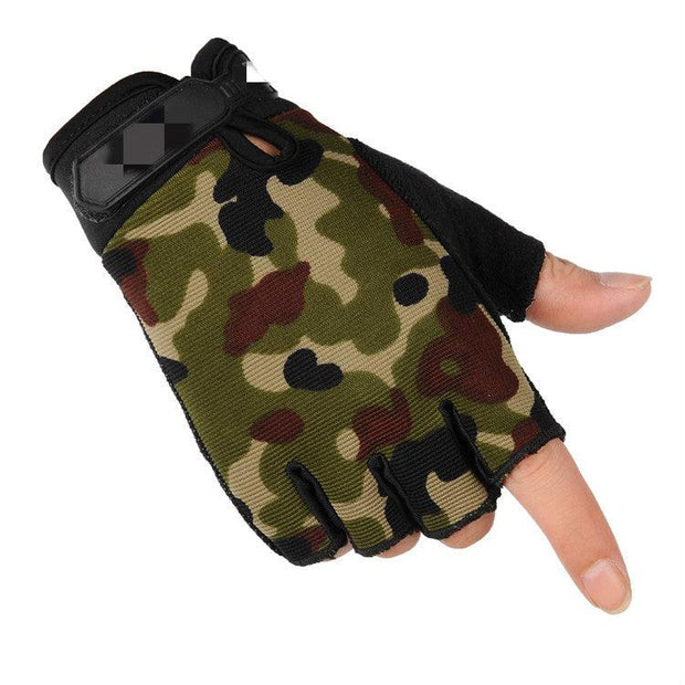 Tactical Half Finger Gloves Army Fan Outdoor - Sunny Side Store