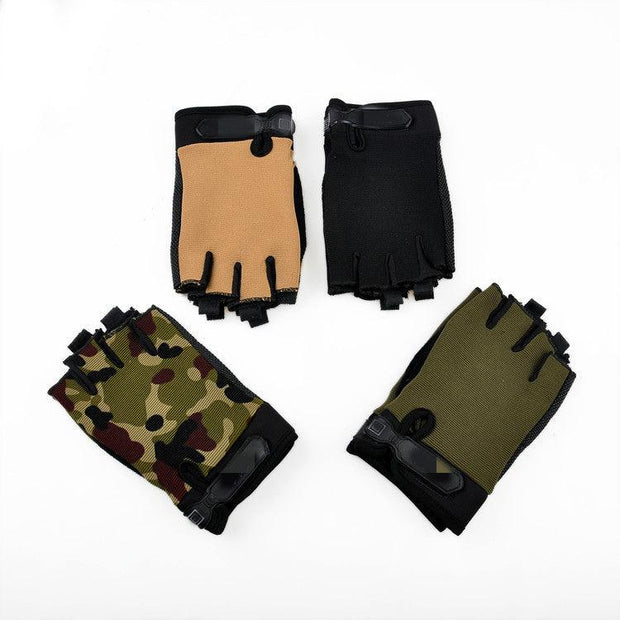 Tactical Half Finger Gloves Army Fan Outdoor - Sunny Side Store