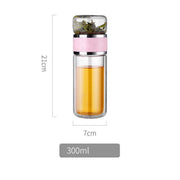 Tea separation glass cups, tea cups, double glass cups - Sunny Side Store