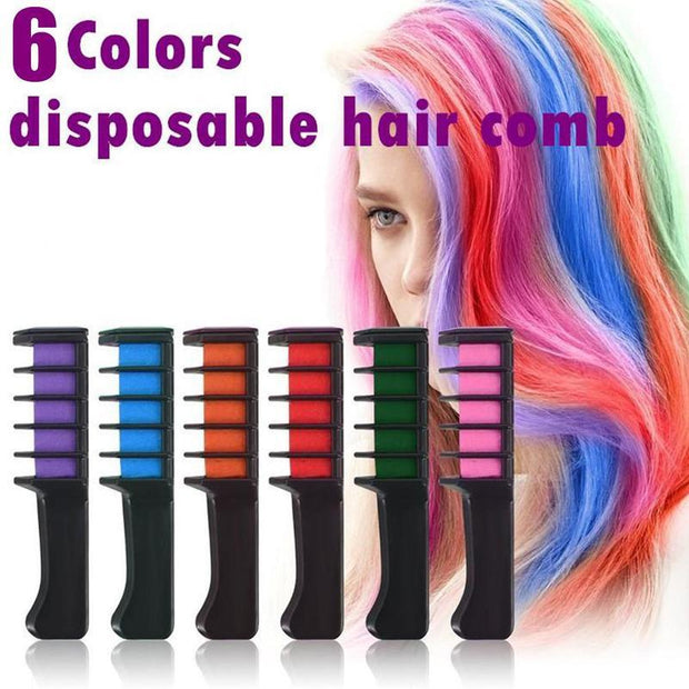 Temporary Mini Disposable Crayons Hair Color Dyeing Mascara Dye Chalk Box With Brush - Sunny Side Store