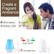 THANKSHARE Ultrasonic Air Humidifier Aroma Essential Oil Diffuser Aromatherapy Cool Mist Maker 200ml For Home Office SPA Fogger - Sunny Side Store My Store  12.83