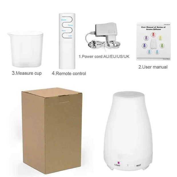 THANKSHARE Ultrasonic Air Humidifier Aroma Essential Oil Diffuser Aromatherapy Cool Mist Maker 200ml For Home Office SPA Fogger - Sunny Side Store My Store  12.83