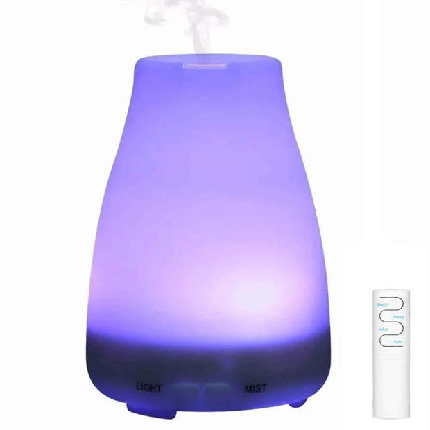 THANKSHARE Ultrasonic Air Humidifier Aroma Essential Oil Diffuser Aromatherapy Cool Mist Maker 200ml For Home Office SPA Fogger - Sunny Side Store My Store Remote-Control-UK 13.11