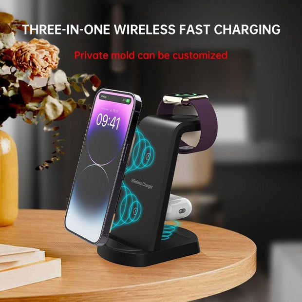 Three In One Wireless Charger Suitable for Mobile Phones, Headphones, Watches, Charging Brackets, Vertical Wireless Charging eprolo